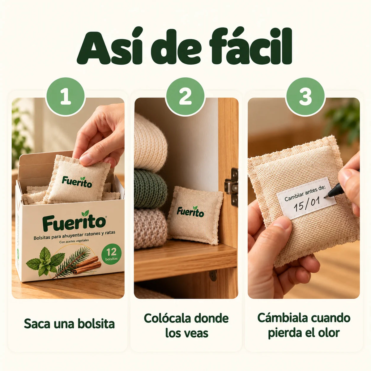 Fuerito™ Bolsitas Antirratones Naturales